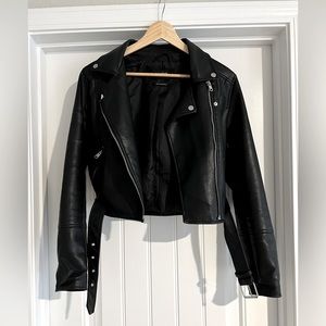 PULL&BEAR Faux Leather Moto Jacket